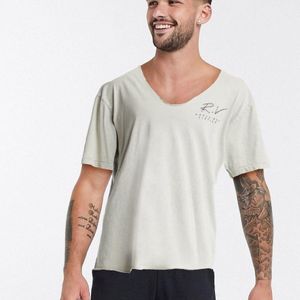 Reclaimed (vintage) – T-Shirt mit ungesäumtem Ausschnitt für Herren