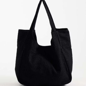 ASOS Black Crochet Tote Bag for men