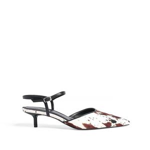 NA-KD White Printed Leather Pumps
