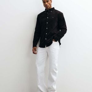 Tommy Hilfiger Black Corduroy Shirt for men