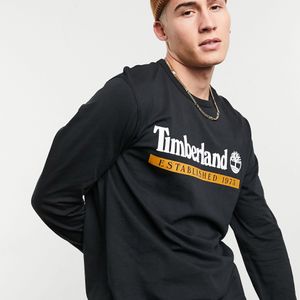 Timberland Black Established 1973 Long Sleeve Top for men