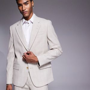 River Island Grey Slim Fit Suit Jacket for men