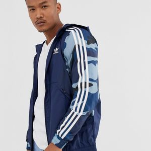 Adidas Originals Windjack Met Camouflageprint in het Blauw voor heren