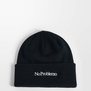 No Problemo Black Mini Logo Beanie