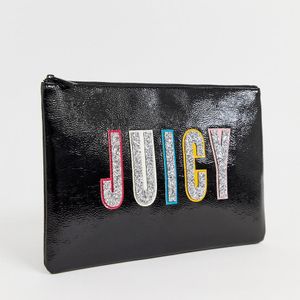 Juicy Couture Tasje Met Glitter Logo in het Zwart
