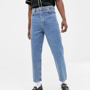 Jeans vintage medio slavato a vita alta di ASOS in Blu da Uomo