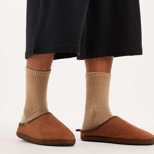 Threadbare Black Mule Slippers for men