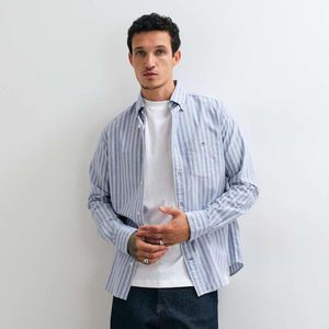 Gant Blue Regular Fit Classic Oxford Stripe Shirt for men