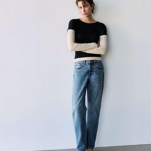 Pull&Bear Blue Straight-leg Jeans