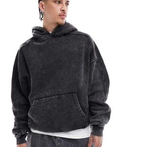 HERA Grey Washed Graphic Hoodie for men