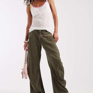 Free People Natural Spolight Washed Trouser