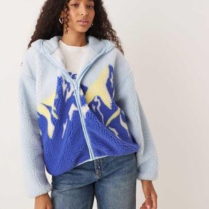 Roxy Blue Chloe Kim Polar Fleece Full Zip Hoodie