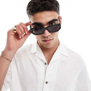 Bershka White Thick Frame Sunglasses for men