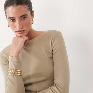 Aware Brown Long Sleeve T-Shirt