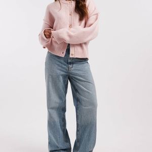 ASOS Blue Hourglass Circular Design Collection Wide Leg Dad Jeans