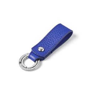 Aspinal Blue Double Ring Loop Keyring