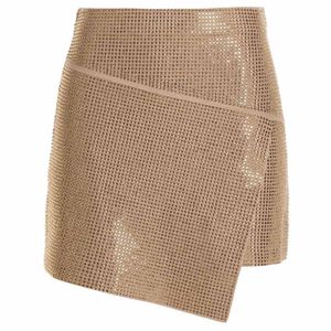 ANDREADAMO Natural Sequin Knit Skirt