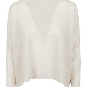C.t. Plage White Cashmere High Neck Sweater