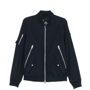 Moose Knuckles Blue Courville Bomber Crinkle