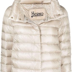 Herno Sofia Nylon Cape in het Naturel