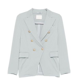 Circolo 1901 Blue Cotton Double Breasted Jacket