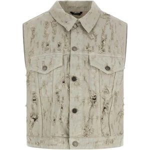 Haikure Grey Ryder Distressed Denim Vest