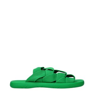 Bottega Veneta Green Fabric/Grass Slippers And Clogs
