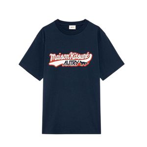 Autry X Maison Kitsune Blue Graphic T Shirt