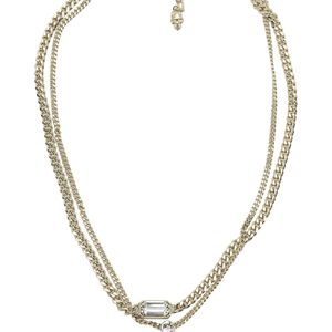 McQueen Metallic Skull Necklace With Crystals Jewelry Gold