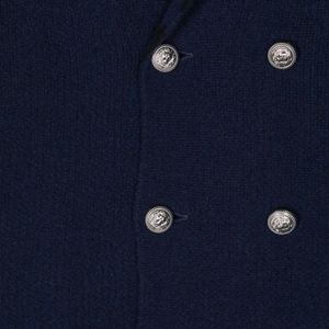 Balmain Blue Mini Double-Breasted Wool Blend Jacket For Boys