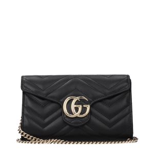 Gucci Black Marmont Pochette Leather