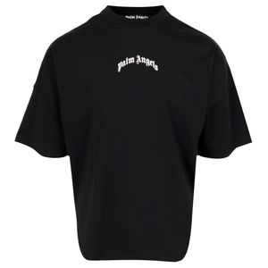 Palm Angels Black T Shirts And Polos