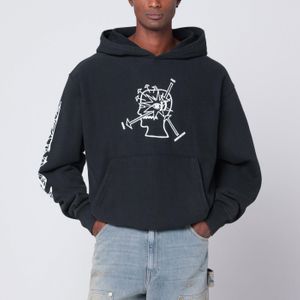 Brain Dead Black Faded Neuro Free Association Sweatshirt for men