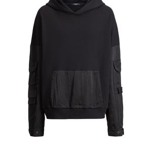 Balmain Black Vintage Utility Hoodie for men