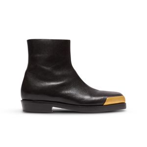 Balmain Black Square-Toe Boots for men