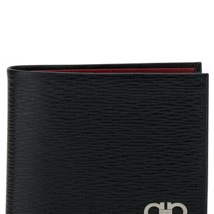Ferragamo Black Gancini Logo Wallet for men