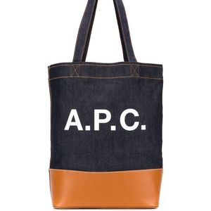 A.P.C. Denim Logo Shoulder Bag ブルー