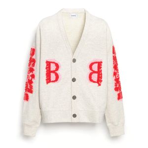 Barrie Red Cardigan In Cotton With A Cashmere B Logo