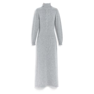 Barrie Grey Long Cashmere Dress With Cable-knit Detail