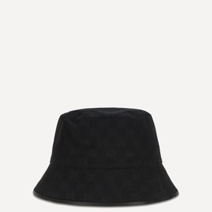 Gucci Black Gg Cotton Canvas Bucket Hat