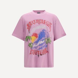 Balenciaga Pink Vintage Surfer Oversized T-Shirt for men