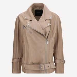 Pinko Natural Leather Biker Jacket
