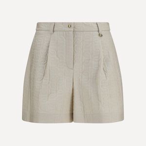 Moncler White Logo Shorts