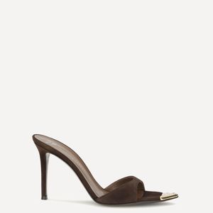 Giuseppe Zanotti Natural Intrigo Jewelry Mules Sandals