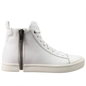 DIESEL White Zipped Hi-top Sneakers for men
