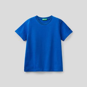 Camiseta De Algodón Orgánico Benetton de color Azul