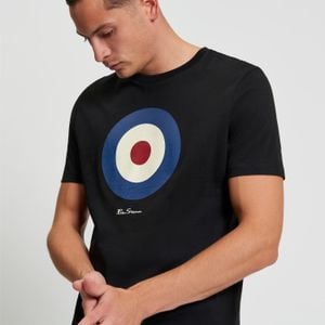 Ben Sherman Black Short Sleeve Target Tshirt In for men