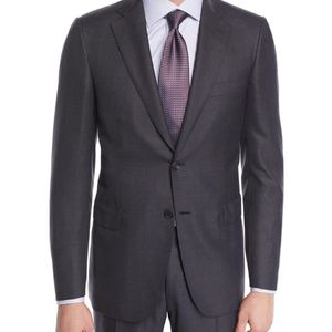 Brioni Grey Men's Wool Windowpane Two-piece Suit for men