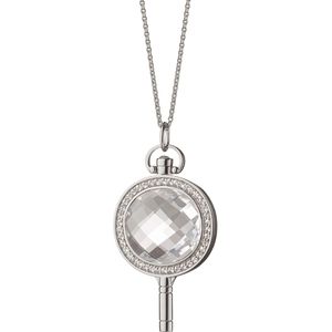 Monica Rich Kosann Metallic Oval Pave Key Necklace