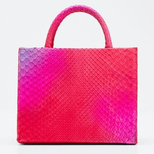 Nancy Gonzalez Pink Python Mini Tote Bag
